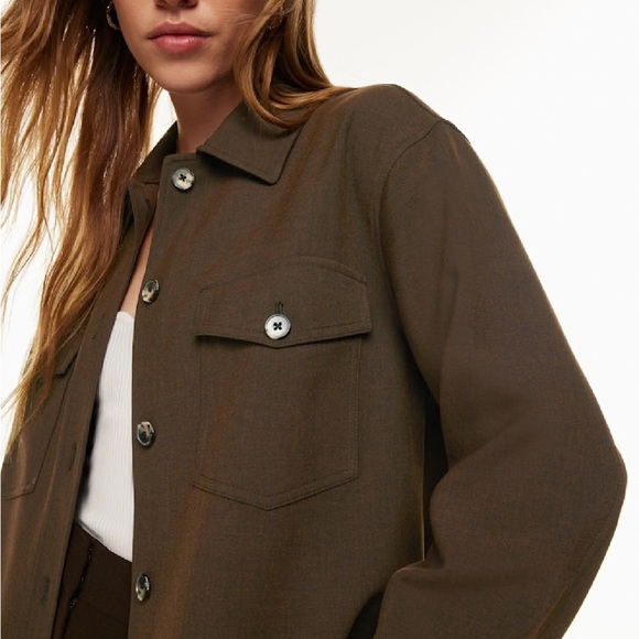 Aritzia ganna shirt jacket in burnt orange size small - Picture 2 of 4